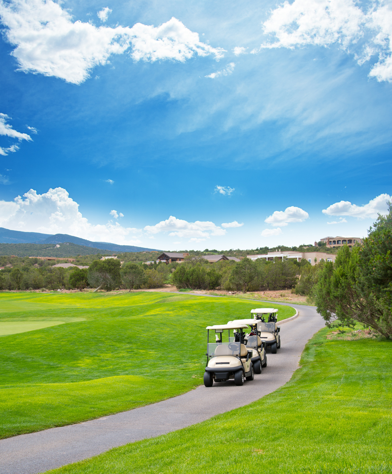Golf Course with Golf-Carts